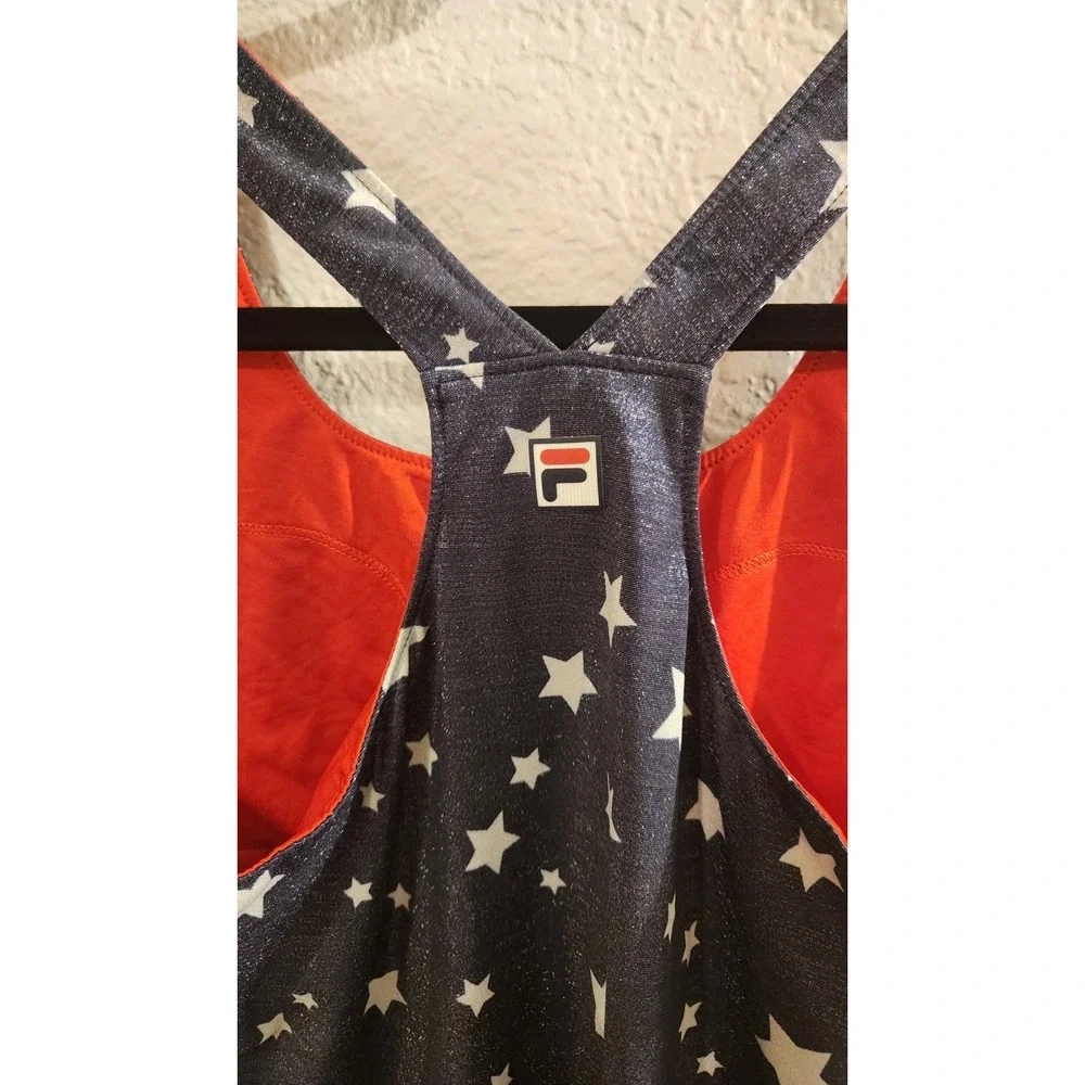 Fila Womens Heritage Star Dress - Navy/Star Print - tennis pickleball size small